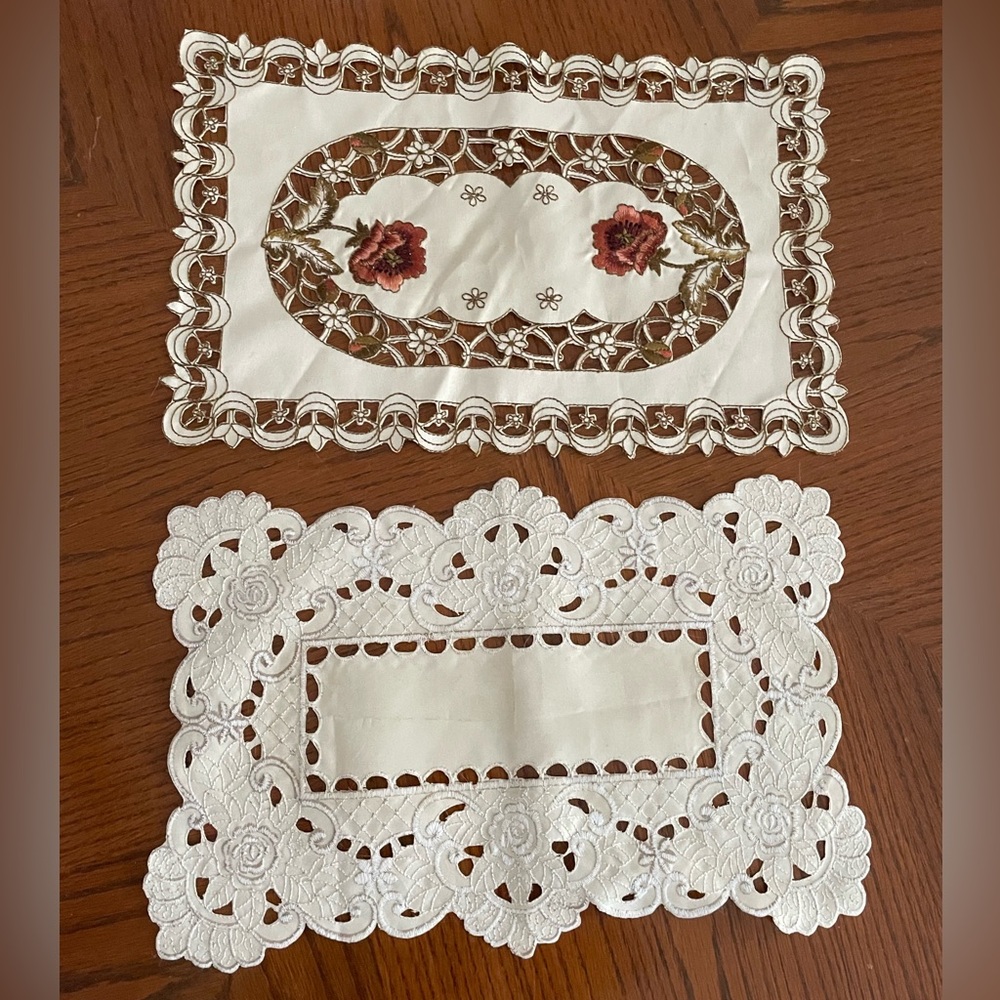 Bundle of Embroidered Table/End Table Placemats